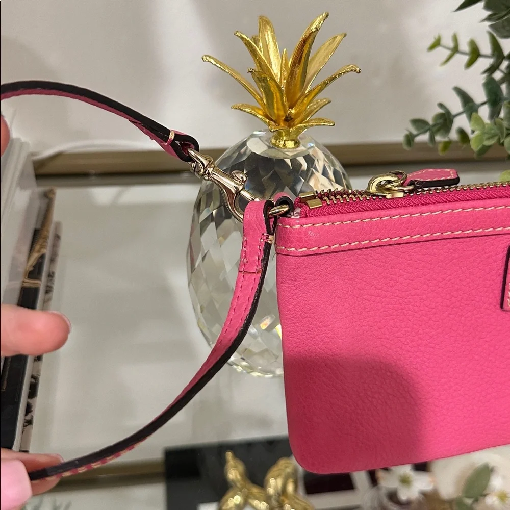 Dooney & Bourke Pebble Grain Tech Top Zip Wristlet - Picture 11 of 12